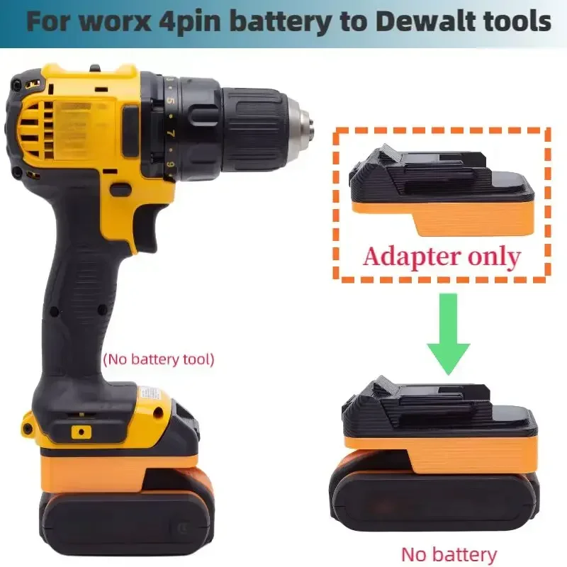 

For Dewalt Adapter For Worx Battery Adapter For Worx To Dewalt 18v Electric Tool Converter(Not Include Tools And Battery)
