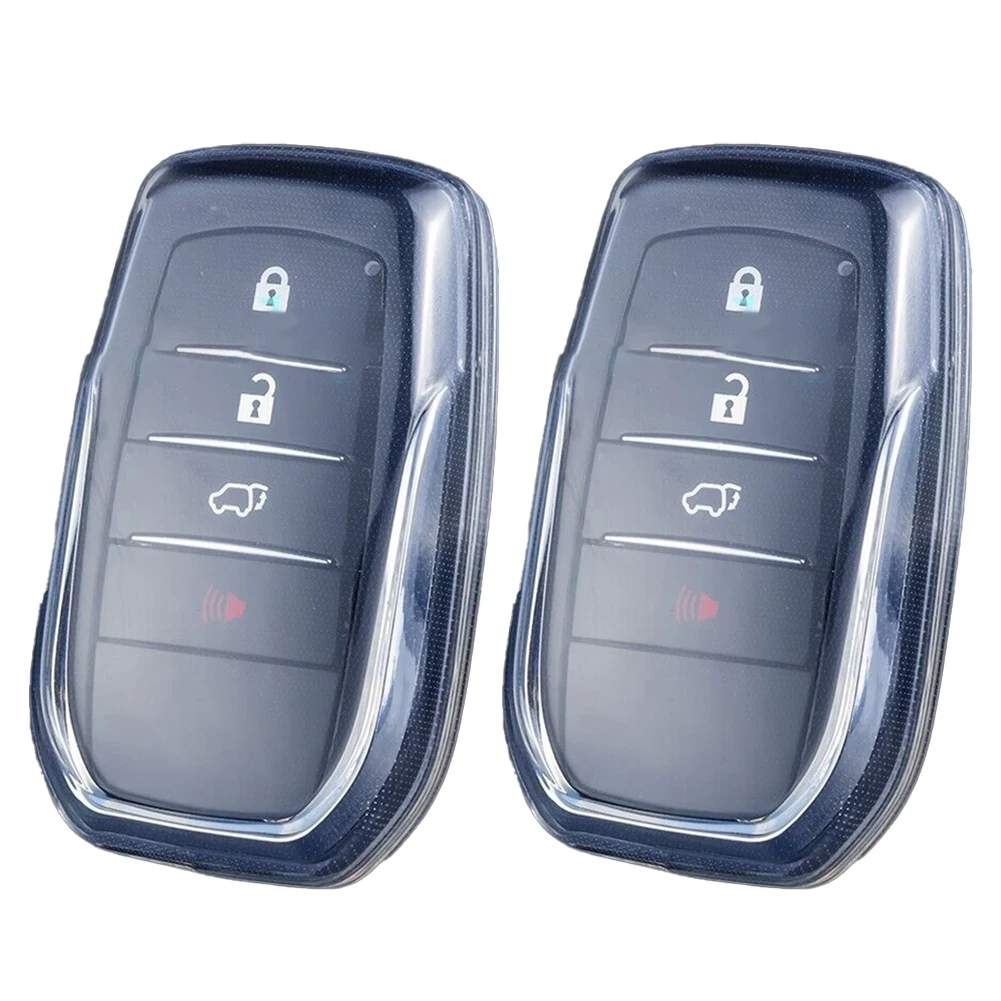 Black Transparent Key Fob Case TPU Cover For Corolla Cross Venza Harrier 2021-2023 For For Corolla Hatchback Sedan 2023