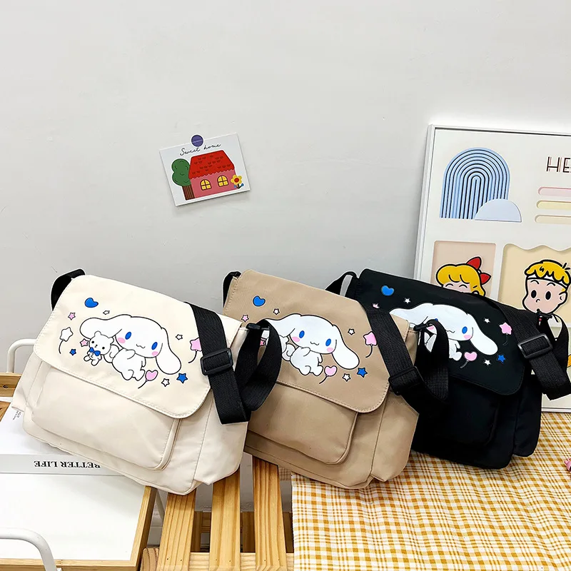 

Miniso Sanrio Cinnamoroll New Women's Crossbody Bag Fashion High Quality Student Bag Cartoon Large Capacity Casual Shopping Bag
