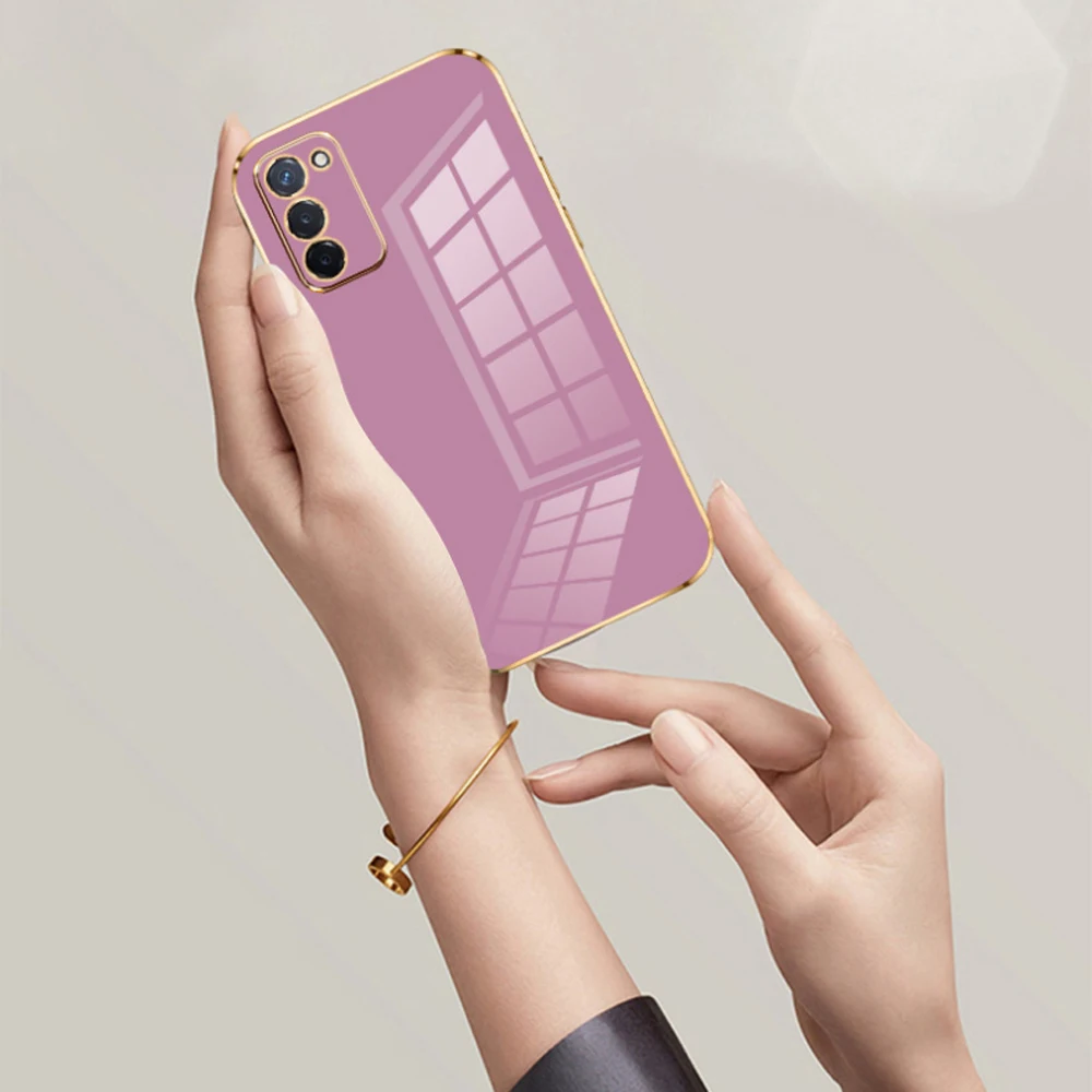 Luxurious Square Plating Shockproof Back Cover Phone Case