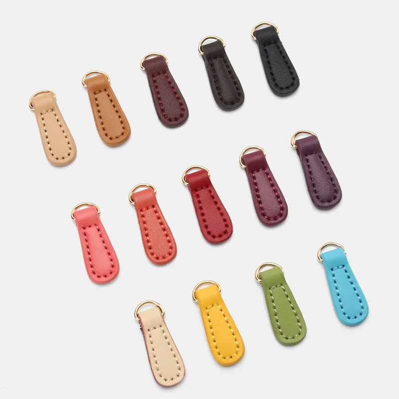 Genuine Leather Zipper Pulls - Set of 5 Premium Accessories