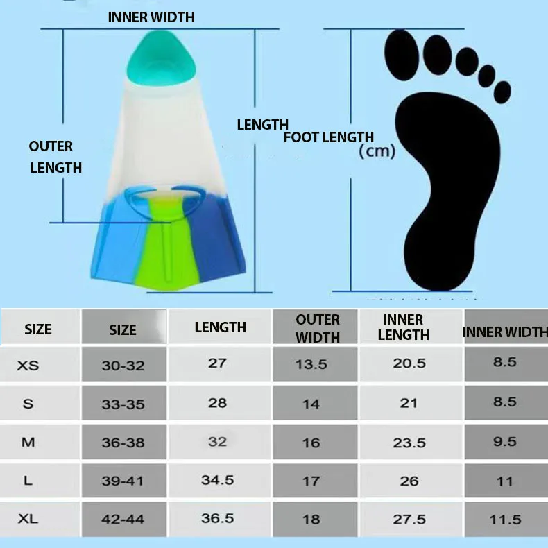 Adult Kids Snorkel Swimming Fins Flippers Equipment Set Wear-resistance Silicone Professional Scuba Diving Fins Short 6