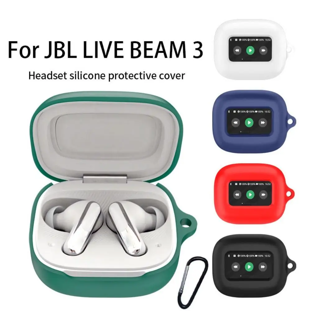 Anti-Fall Earphone Case Dustproof Shockproof Wireless Earbuds Accessories Mini Washable for JBL LIVE BEAM 3