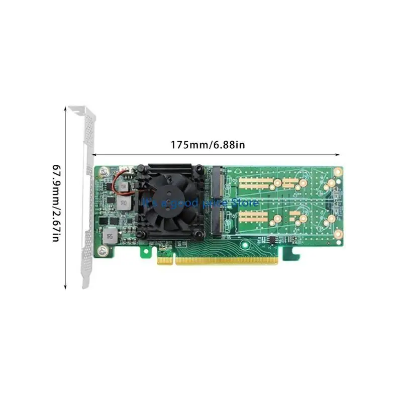 PCIe X16 4 포트 M.2 NVMe SSD 전용 어댑터 PLX8747 제어 칩 고속