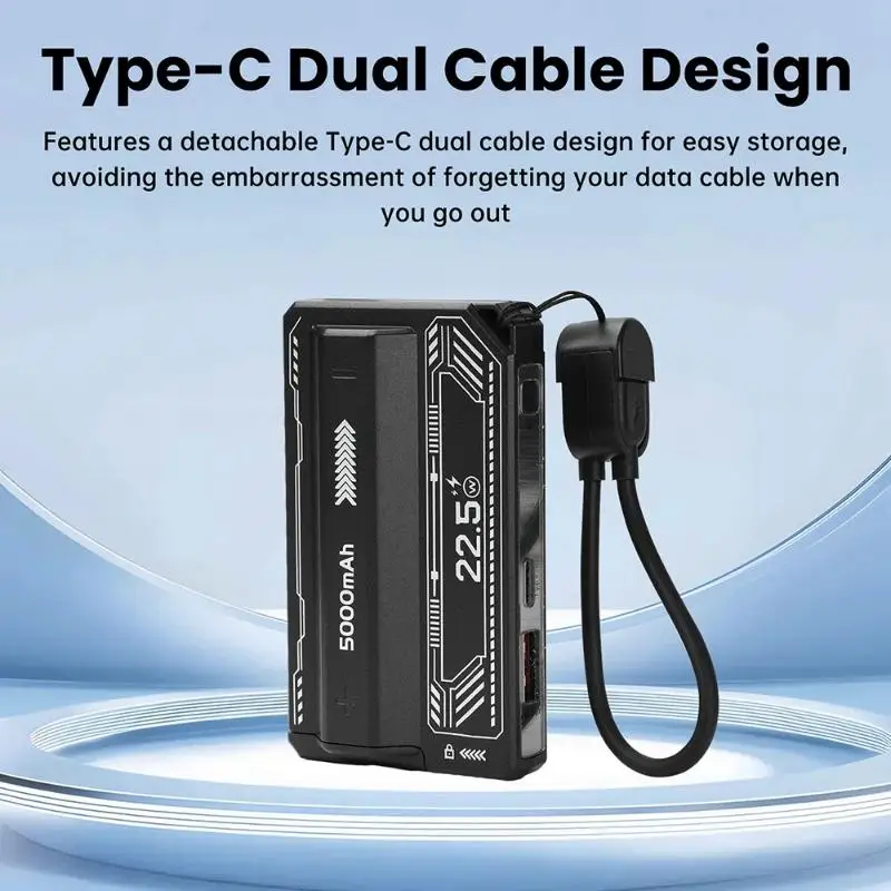 21700 파워 뱅크 케이스 무납땜 DIY 충전기, PD 20W 고속 충전 USB-C 배터리 박스 5000mAh 충전기 키트 휴대용 파워 뱅크 케이스