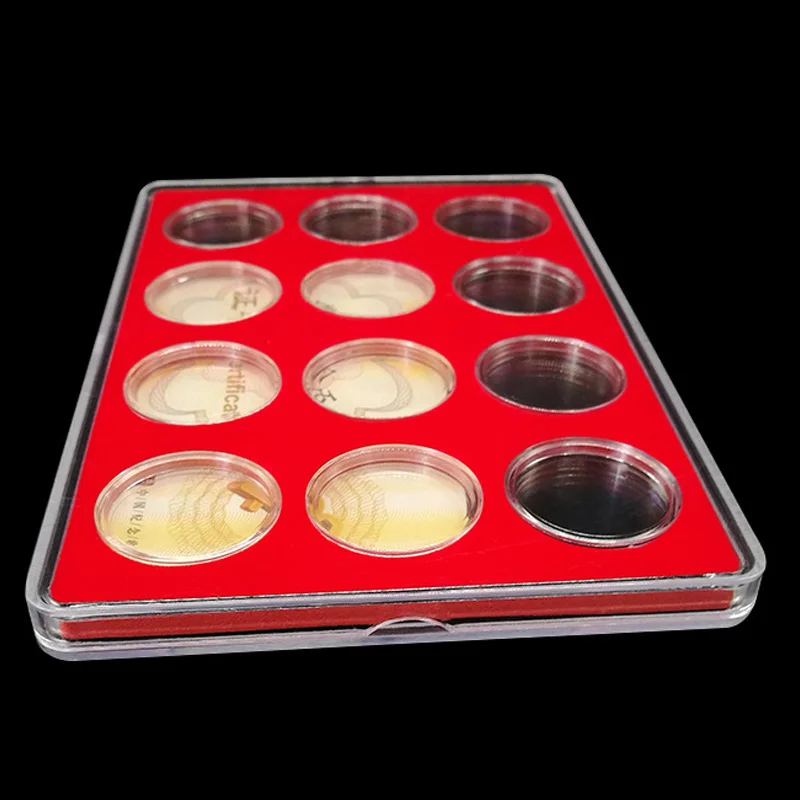 27mm Transparent Coin Cases Holder Coin Storage Box Case Coins Storage Capsules Protection Boxes Container