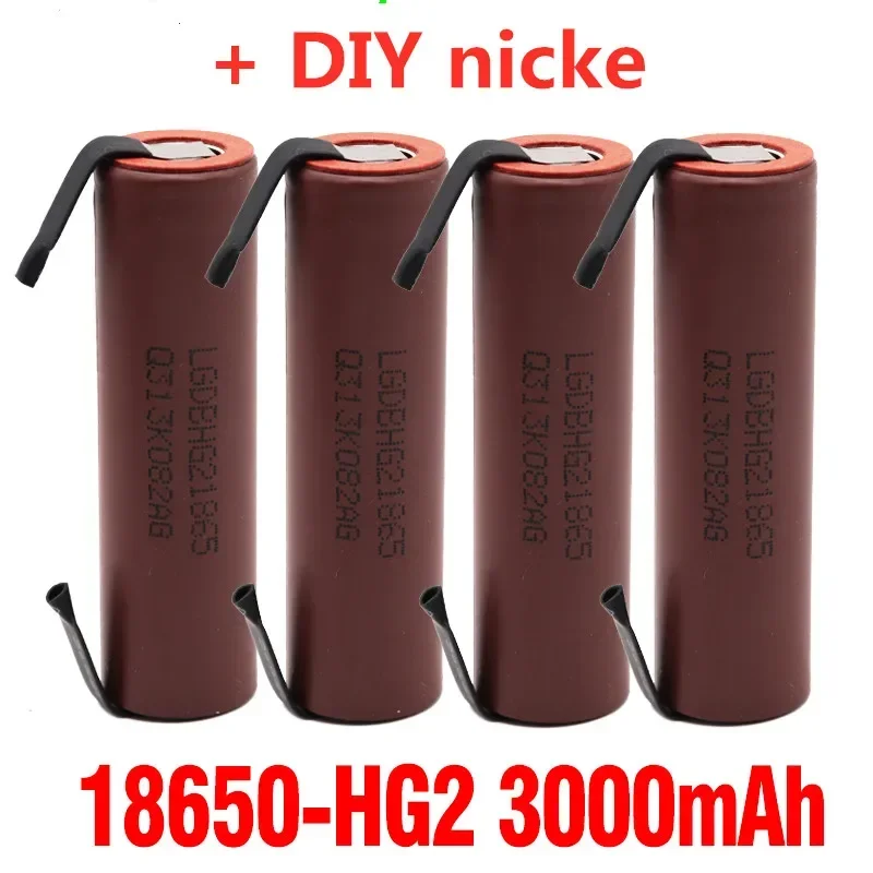 Фото Аккумулятор для отверток LG HG2, 3000 мАч, 3,6 В, 18650, с припаянными полосками №2
