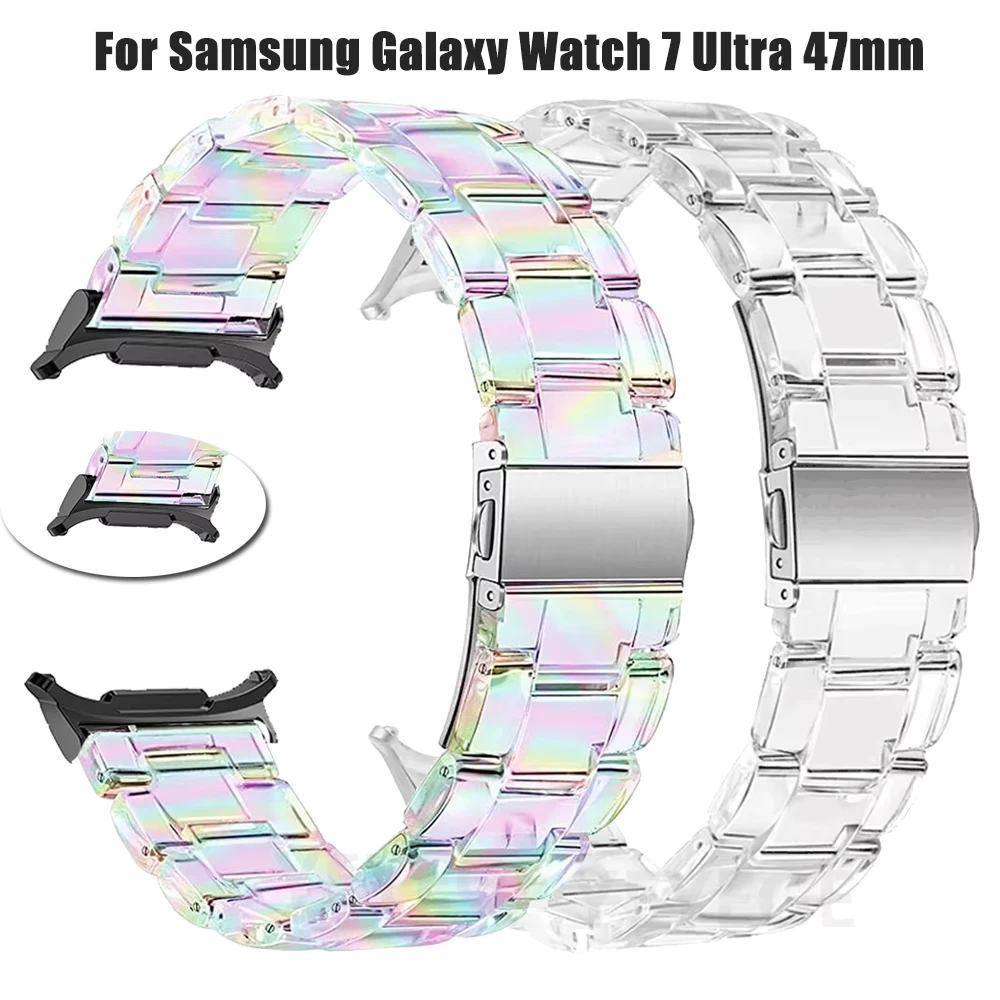 Elegant Clear Resin Watch Bracelet - Premium Strap Accessory