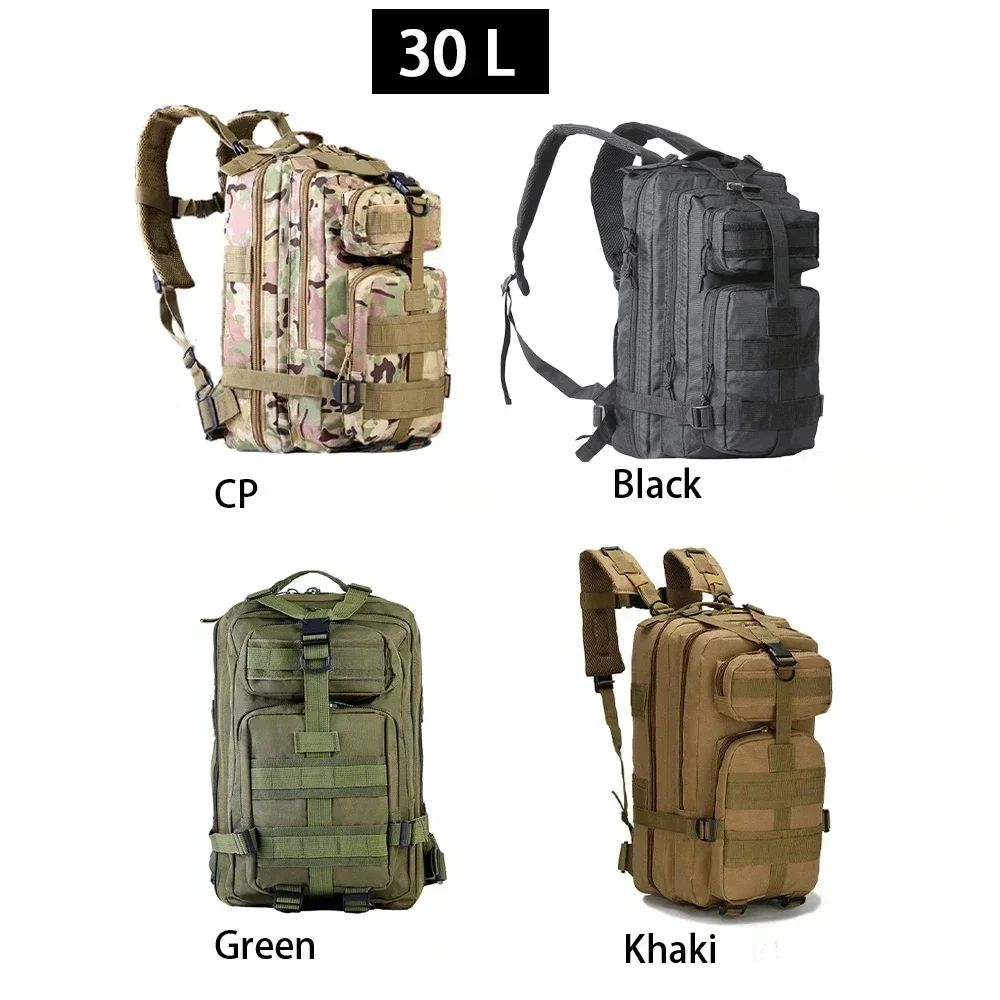 Lawaia-mochila táctica con portabotellas, bolsa para acampar, senderismo, pesca y caza, 30L/50L