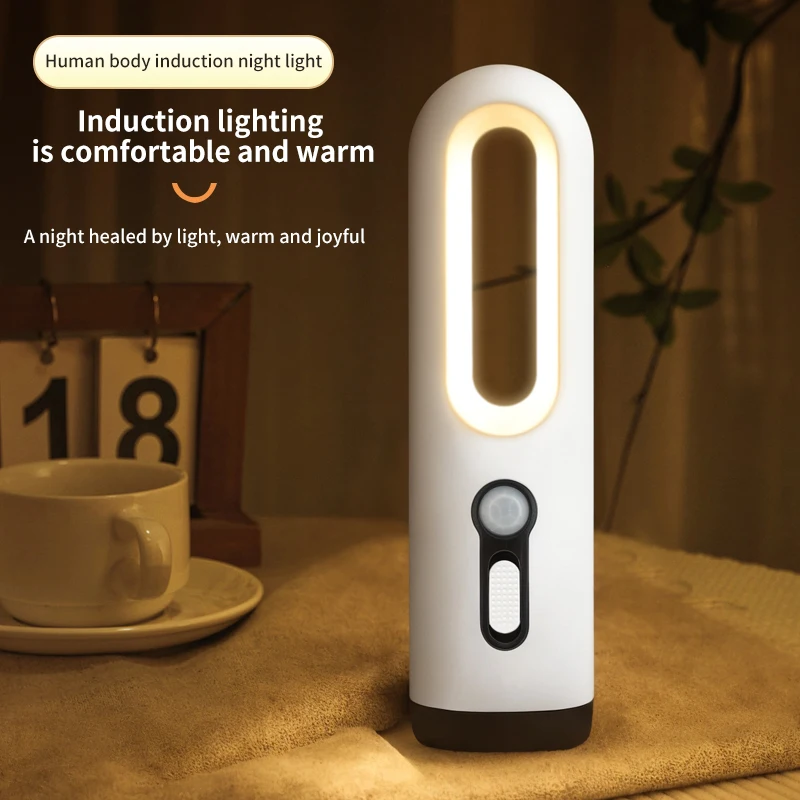 Portable LED Sensor Night Light Flashlight for Bedroom Camping