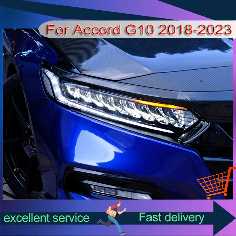 

Automobile New Style Head Lamp For Honda Accord G10 2018-2023 Year Headlights Accessories Modified With LED DRL Lens Xenon Light
