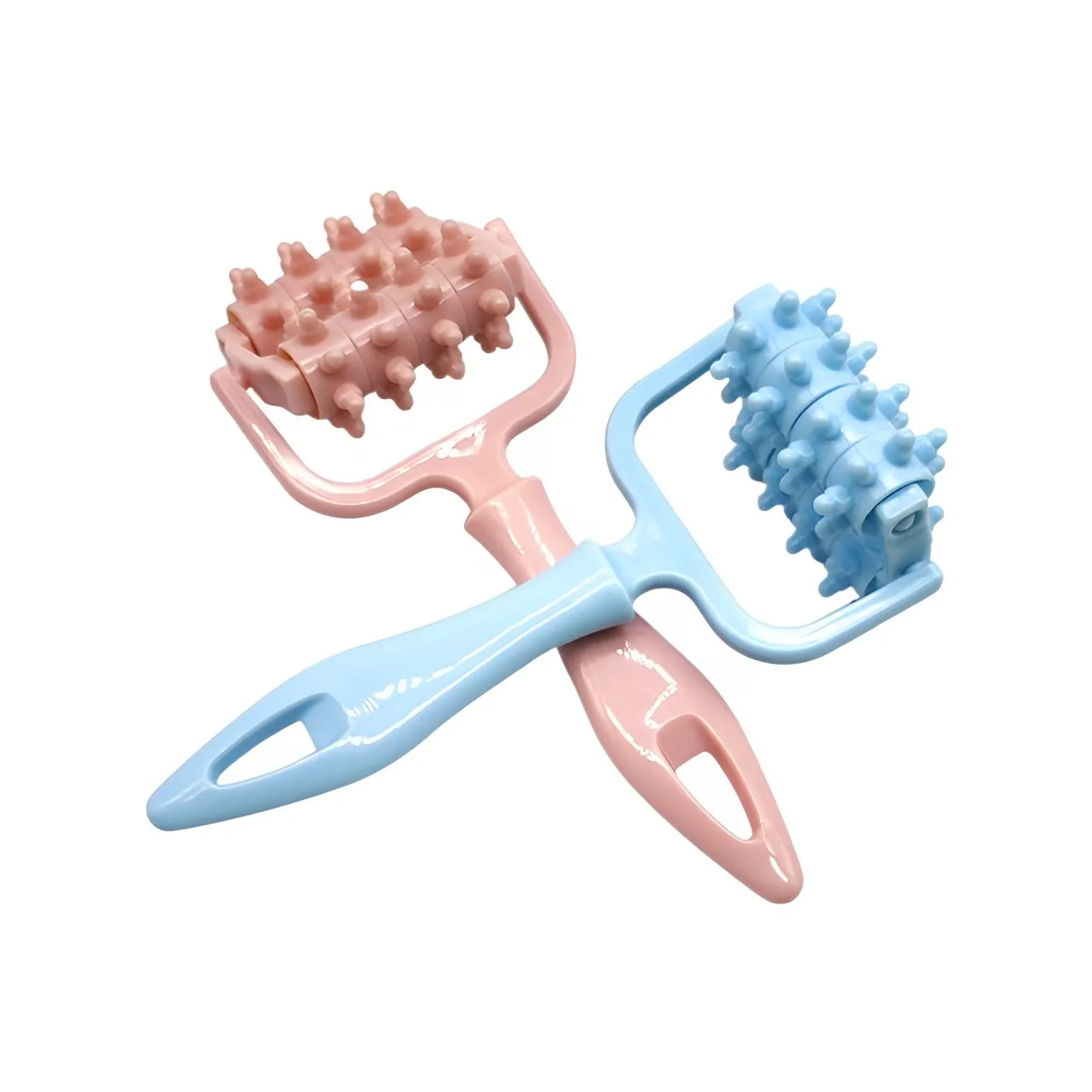 1PCFast Anti Cellulite Dual Roller Beauty Massager Handheld Anti Cellulite Massager Roller Muscle Stretching Health Massage Tool