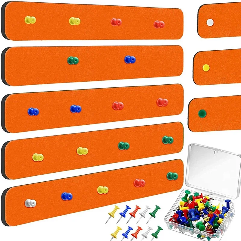 Felt Message Strip,Note Pad,Message Board,memo Pad,notice Strip,Specification: Five Pieces Per Group+one Box of I-shaped Nails