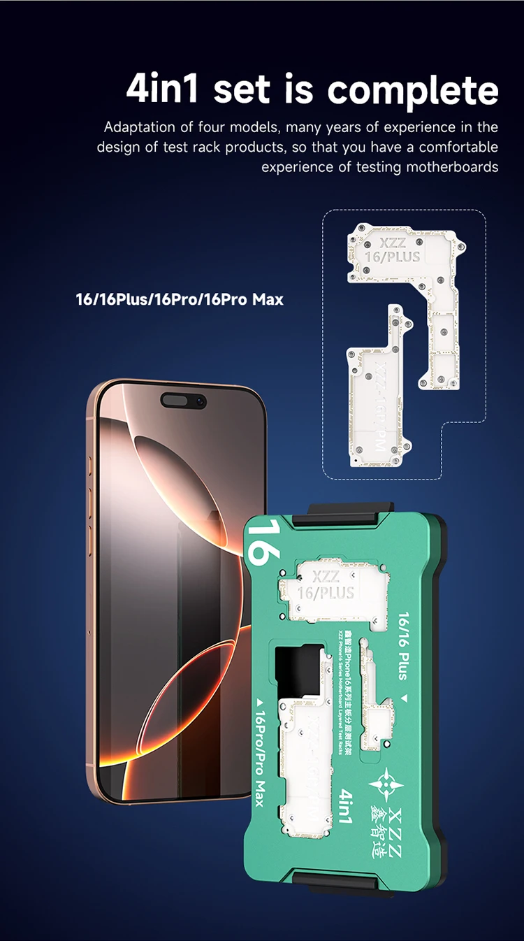 Test artifact .Max 003x (Clear) カバー XZZ 16 Series 4-in-1 Motherboard Layered Test Fixture for iPhone