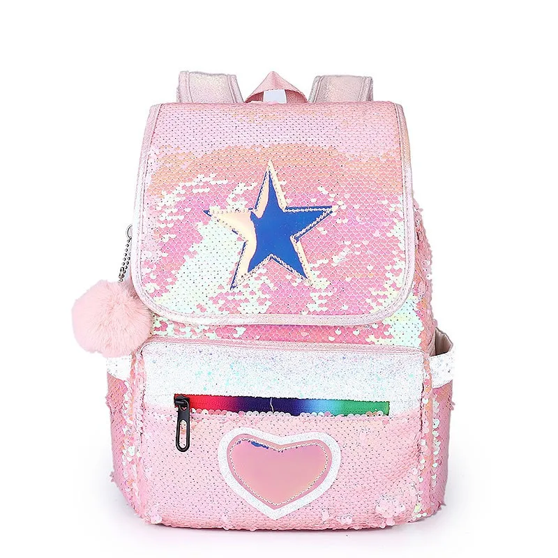 Rack Jack Magic Sequins Reversible Colour Changing Pink to Silver Fashion  Back Pack Mermaid Scale Bag for Girls Women Backpack - Backpack 