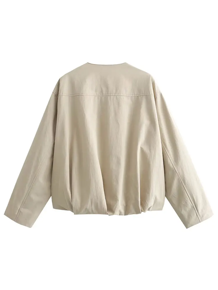 HH Spring Women Casual Solid Baseball Uniform Bomber Jackets O Neck Long Sleeve Zipper Coat Autumn Woman Commuting Outwear