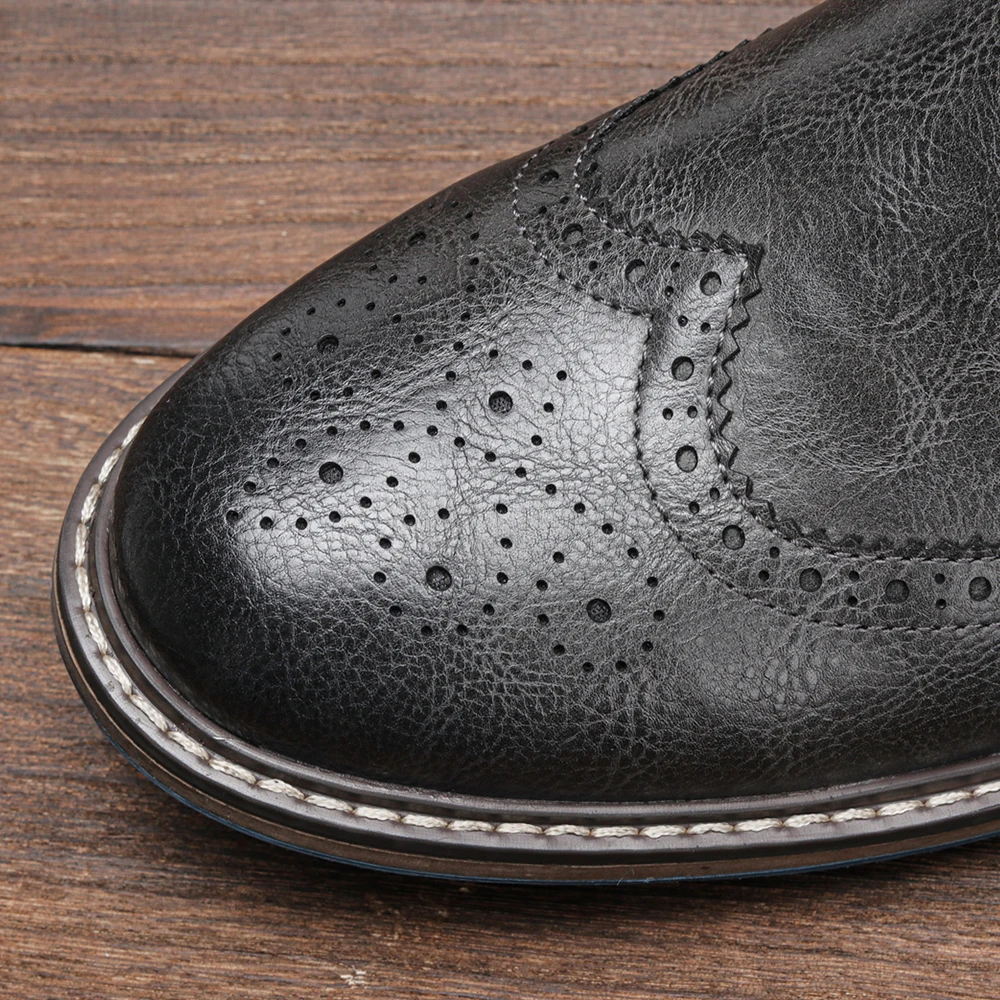 Grey Men Chelsea Boots Fashion Retro Men Leather Boots Brogue Ankle chelsea boots,men leather boots