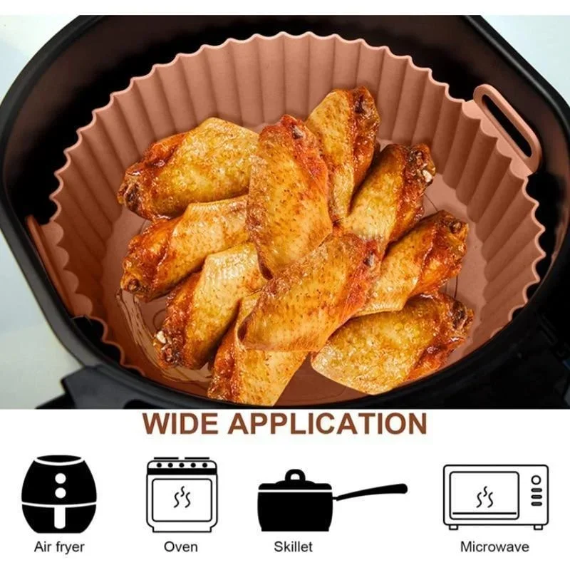 Air Fryer Silicone Liners Reusable Food Safe Non Stick Air-Fryer Accessories