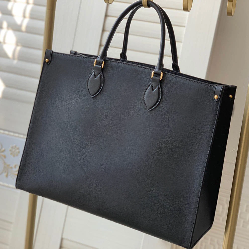 

Classic Embossed Black Totes Bag Genuine Leather Woman Designer Handbag Luxury Shoulder Bags Fashion Womens Casual Tote Purses