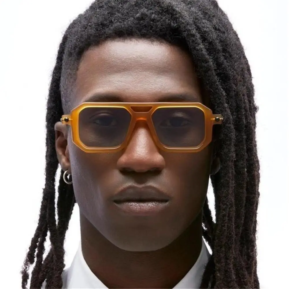 

Fashion Eyewear UV 400 Street Wear Women's Sunglasses Sun Glasses Double Bridge Men's Shades