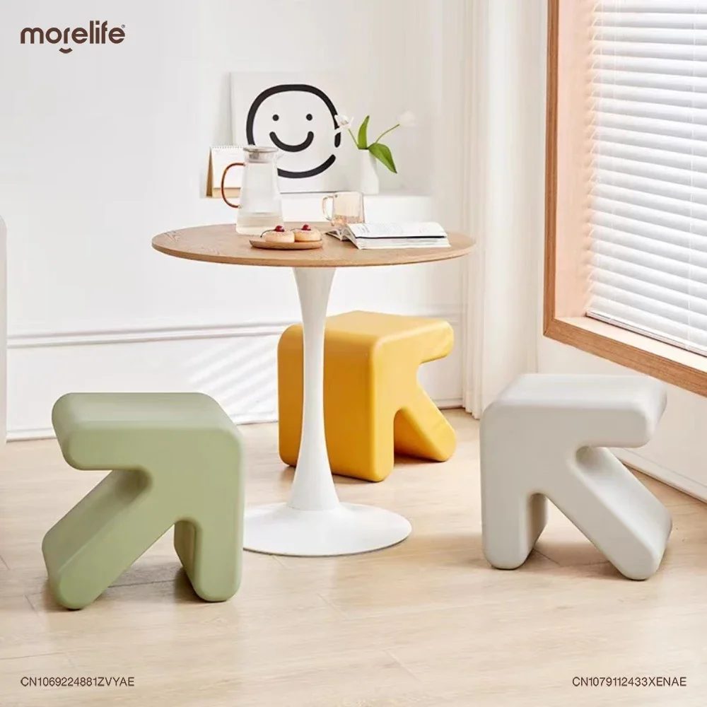 Nordic Style Chair Simple Thickened Plastic Bench Household Creative Arrow Small Stools Modern Minimalism Low Stool Furniture