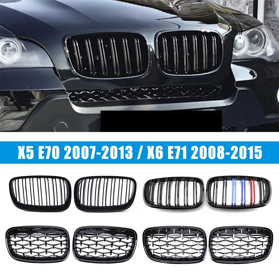 

Front Kidney Grills Grille Sports M Style for BMW X5 E70 2007-2013 / X6 E71 2008-2015 Car Auto Tuning Accessories