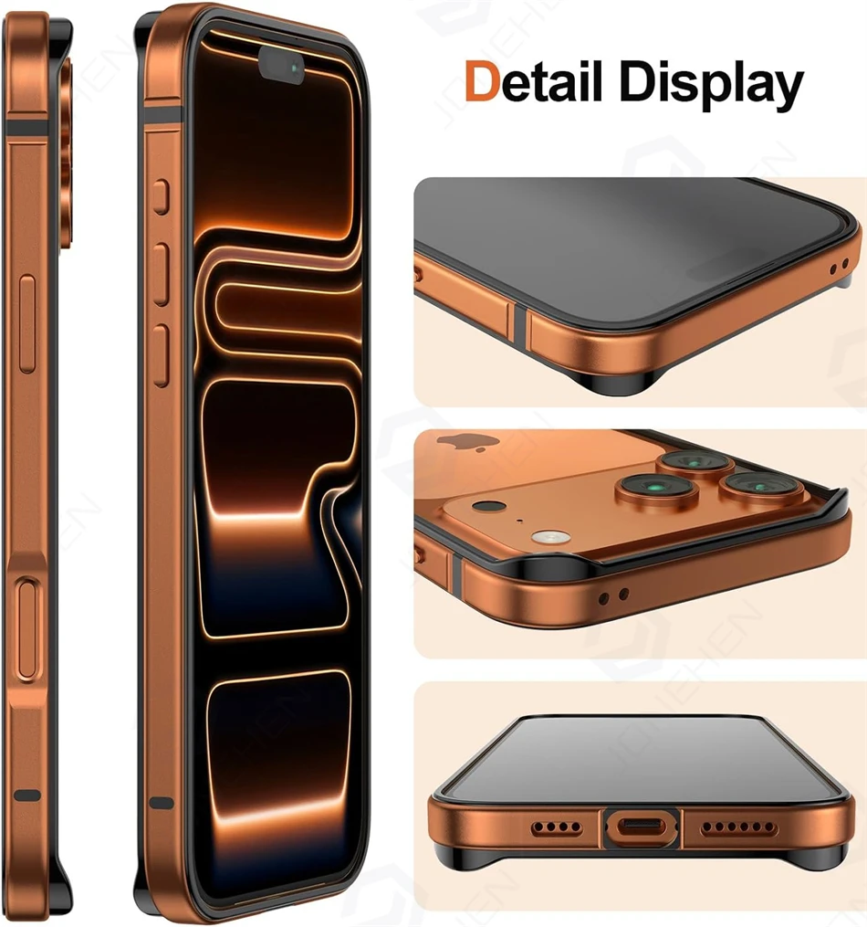 Enhanced Hybrid Silicone and Aluminum Protective Phone Case with HD Screen Protector