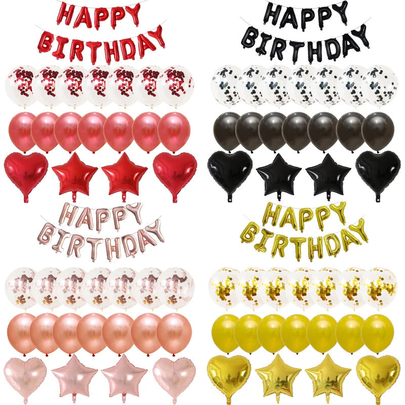 

31Pcs/Set 16 Inch Happy Birthday Letter Aluminum Foil Balloon Happy Birthday Decoration Globos Children's Party Supplies
