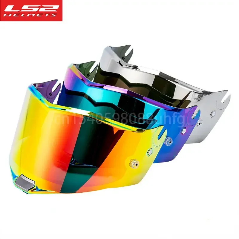 

Original LS2 THUNDER Motorcycle Helmet Visor LS2 FF805 Transparent Chrome Red Extra Shield