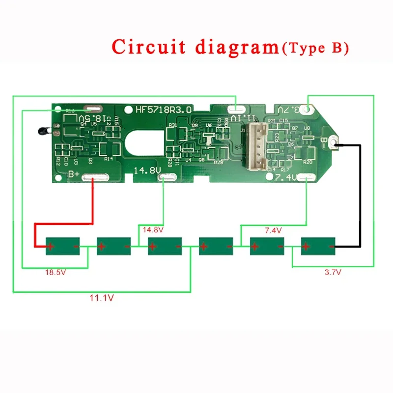 Batteria Custodia in plastica Circuito di ricarica PCB Box Shell per Dyson 22.2V DC31 DC34 DC35 DC44 DC45 DC56 DC57 Aspirapolvere Parte - Image 6