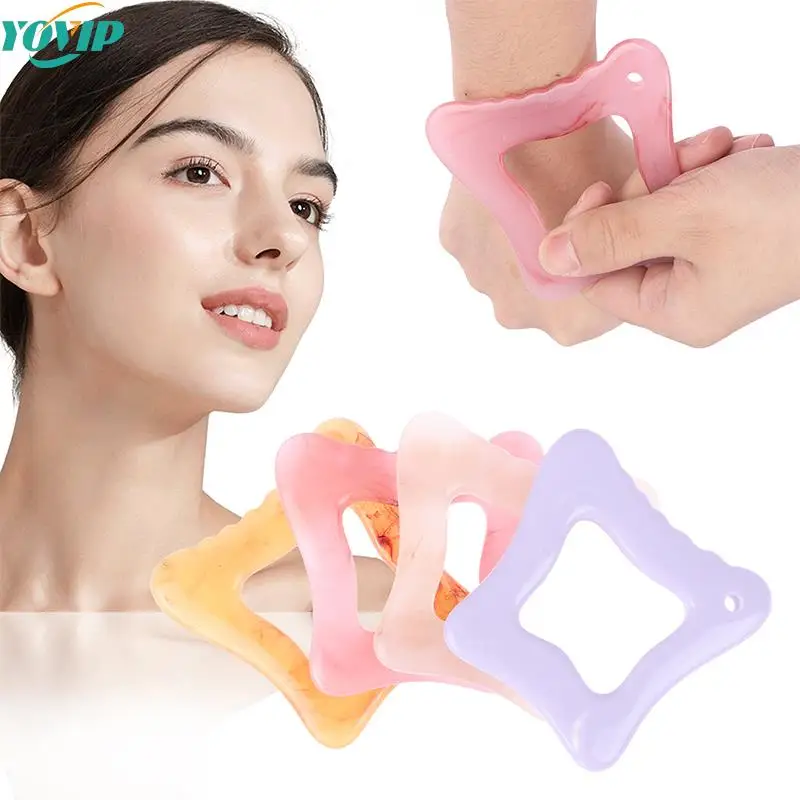 

Массажный скребок для лица, ручной спа-массажер из прочной смолы, для соскабливания гуаша, акупунктура, доска для массажа лица