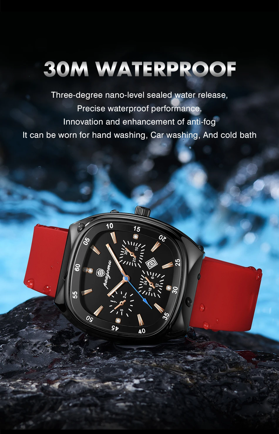 Minimalist Women's Quartz Watch Large Dial With Silicone Strap_voghion.com