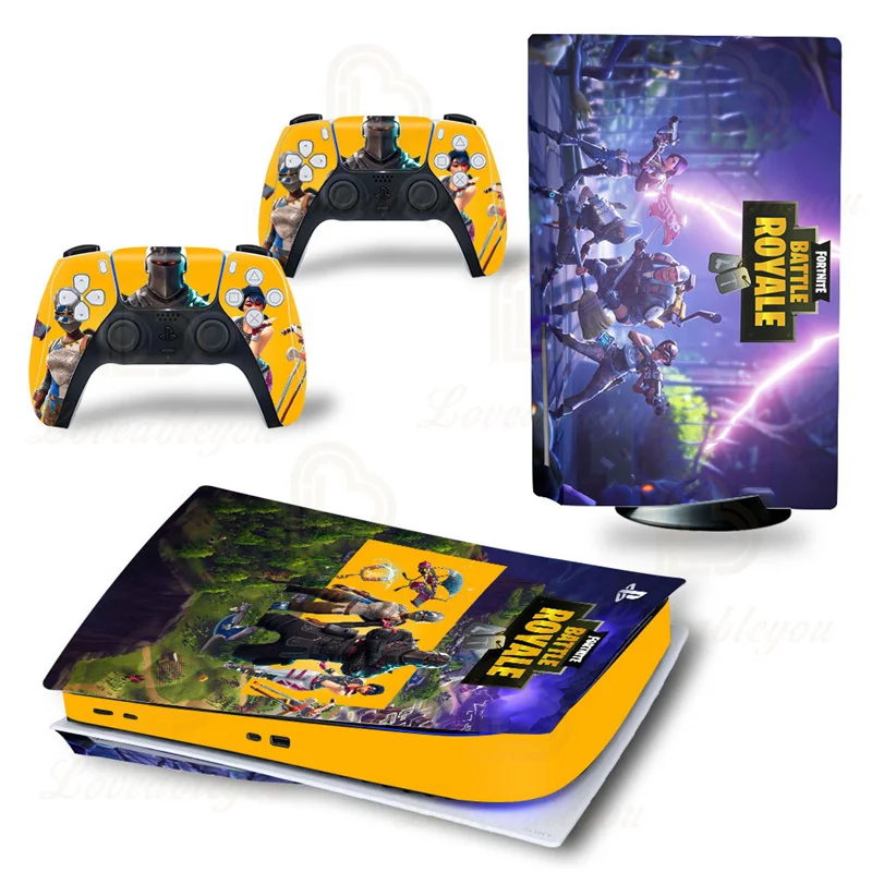 Fortnite designed PS5 Console Skin Decal Sticker and 2 Controllers PS5 Skin