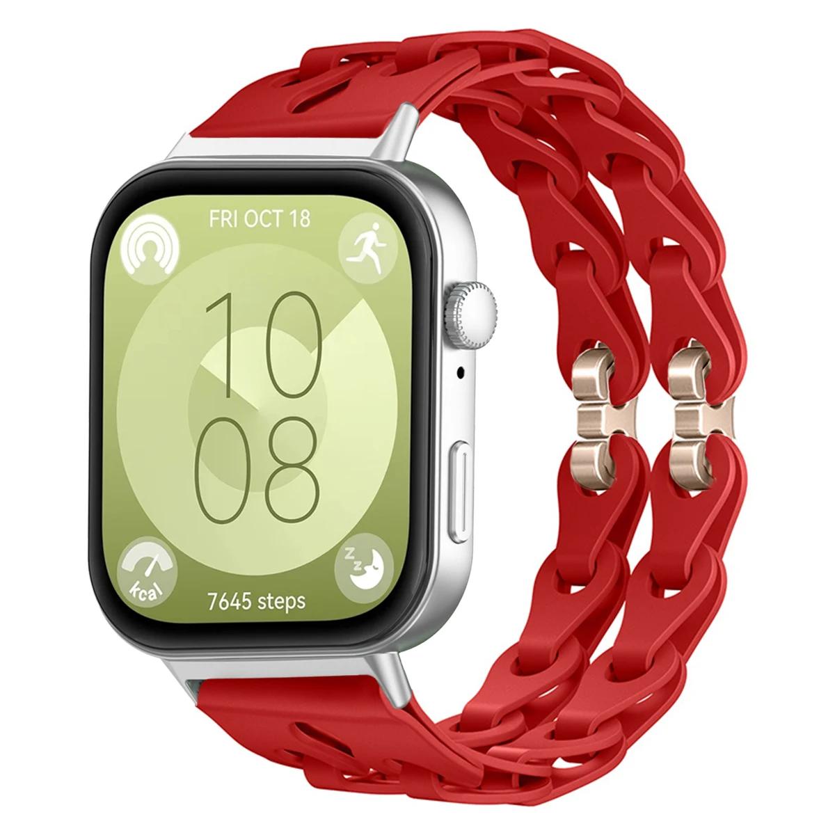 Elegant Chain Silicone Strap - Adjustable Wristband Bracelet Replacement Accessories