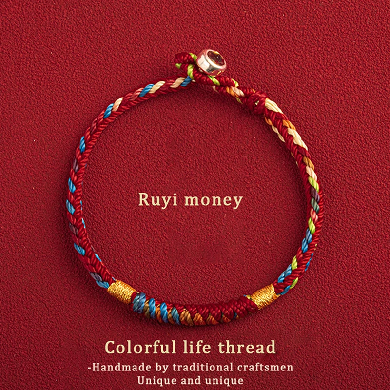 Braccialetto tibetano fatto a mano filo colorato buon braccialetto di corda di fascino fortunato braccialetti per donna uomo nodi braccialetti di filo rosso  36