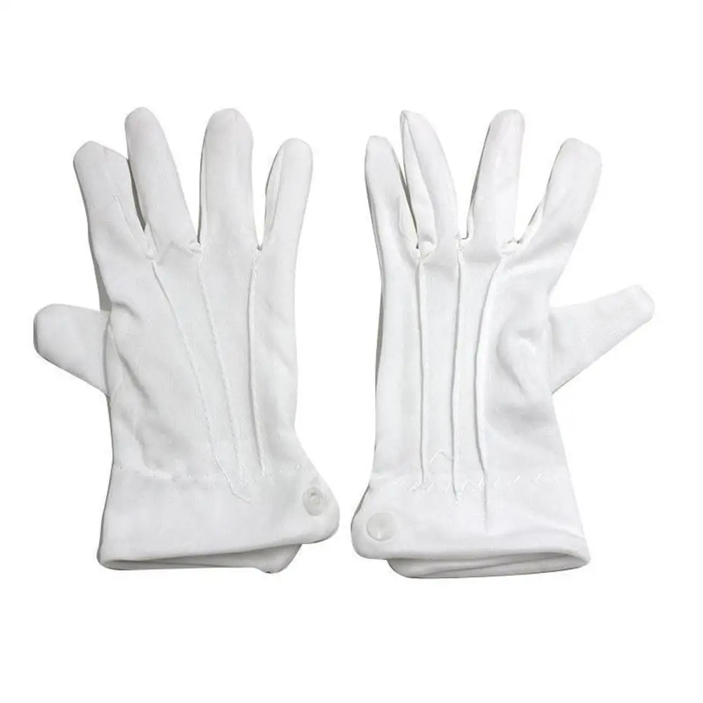 Cotton Gloves cotton gloves tuxedo gloves 2PCS Men Formal Tuxedo Uniform Gloves Honor Guard Parade Ceremony Costume Cosplay Coin Jewelry Butler