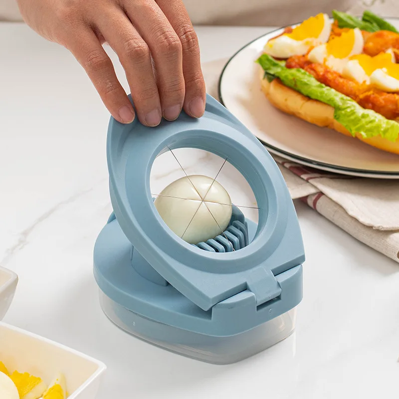 Durable Stainless Steel Egg Slicer with Stainless Steel Cutting Wires  Multifunctional Boiled Egg Food Slicer