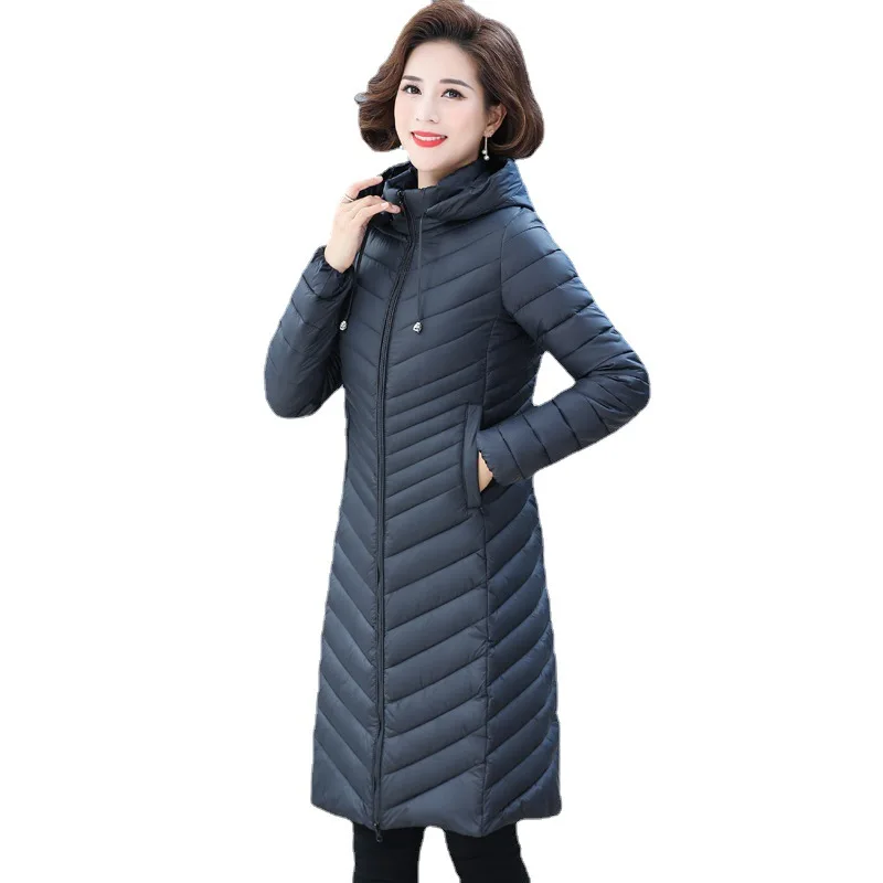

Новинка 2023, модная женская зимняя куртка, парки с капюшоном, теплое длинное пальто, женская Повседневная парка с хлопковой подкладкой, зимняя одежда, верхняя одежда 5xl