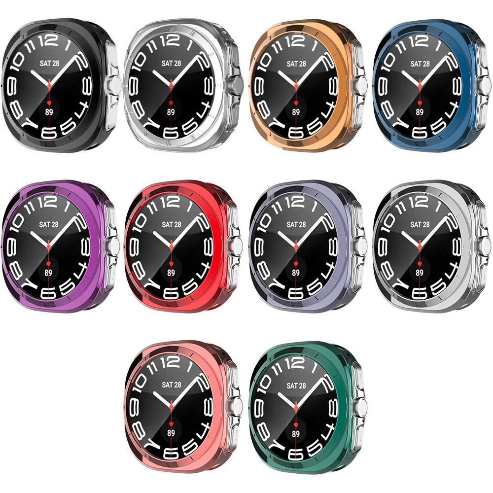 Full Case for Samsung Galaxy Watch 7 Ultra 47MM TPU Hollow Bumper Shell Frame Protector Case for Galaxy Watch 7 Accessorie
