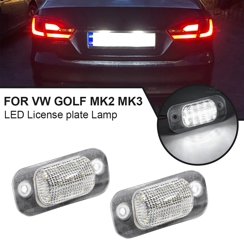 Per Vw Golf 2 Mk2 1983-1992 Golf 3 Mk3 Jetta Mk2 1984-1991 Polo Led Targa Luce Lampada 2 Pezzi Per Seat Ibiza Cordoba