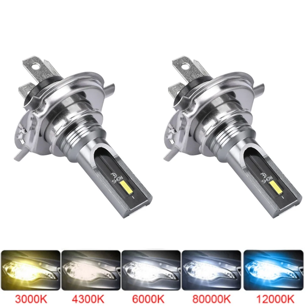 2Pcs ZES H4 H7 LED Car Headlight H11 H8 H9 H1 H3 Auto Fog Light 9005 9006 Bulbs Auto Driving Running Lamps 20000LM 12V 24V