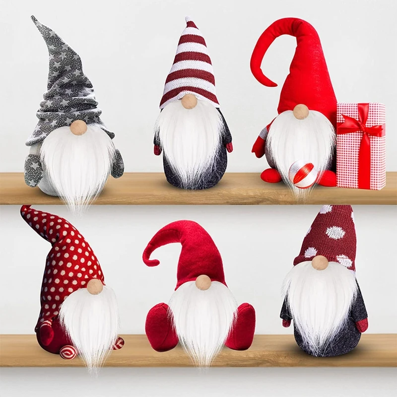 Craft Supplies Gnome Beads and Fake Beards 6pcs/set Faux Fur Dwarf Beard Bead