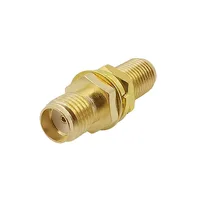 SMA Straight Female to Female Jack RF Coaxial Coax Adapter SMA Connector With Threaded Gasket Bulkhead Panel Mount O-Ring 4