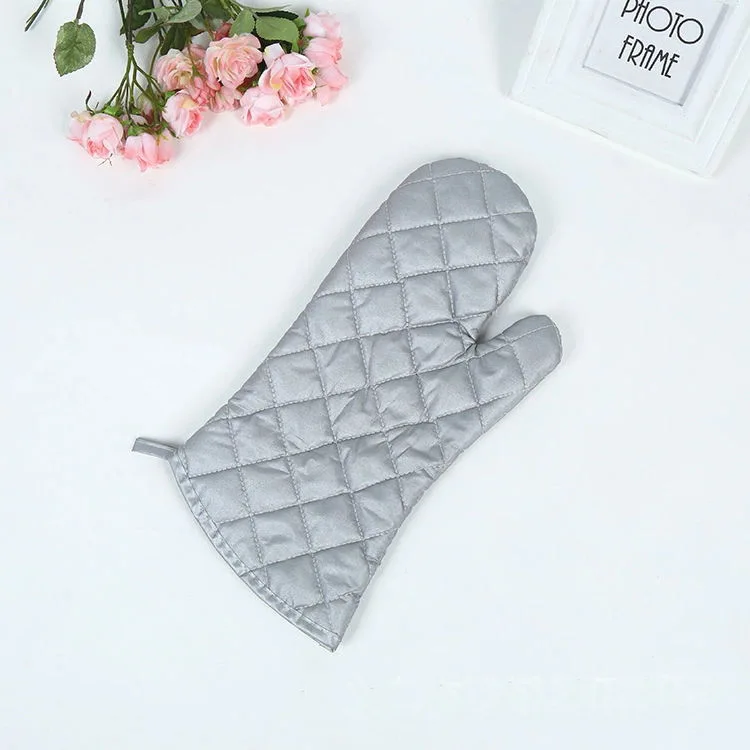 Kitchen Gloves Silver Coated Kitchen Microwave Gloves Gold Extended Oven Gloves