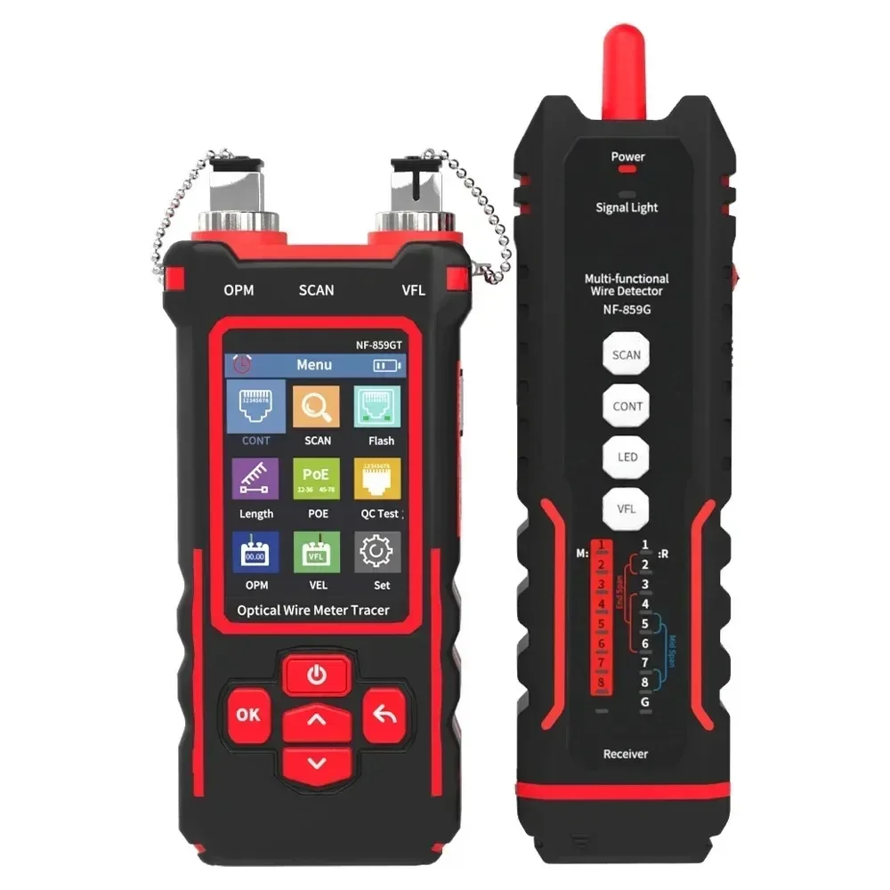 NF-859GT Line Finder Network Cable Length Breakpoint Test Red Light Power Meter Integrated Machine Multi functional Line Finder For network cable tester