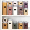 Airtight Food Storage Containers w/ Lids,24 pcs Plastic Kitchen &Pantry Organization Canisters BPA Free,Includes 24 Labels Black 3