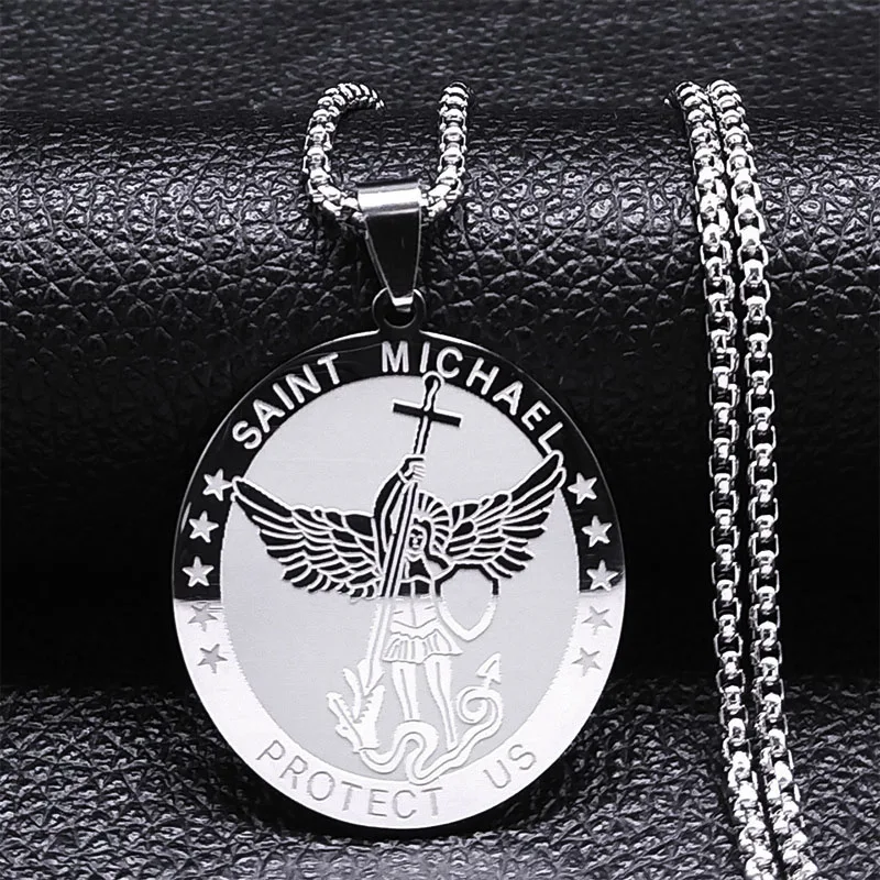 Seven Archangels Stainless Steel Protection Talisman Necklace