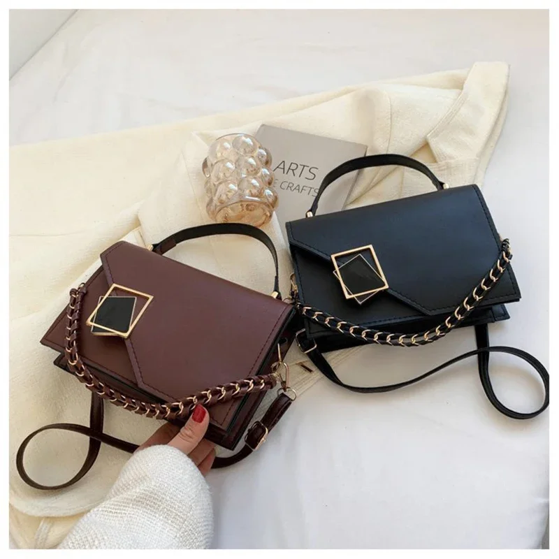 Women Luxury Designer Shoulder Bag-Retro Flap Crossbody with Chain Small Square Rhombus Messenger-Fashion Armpit Bag for Girls