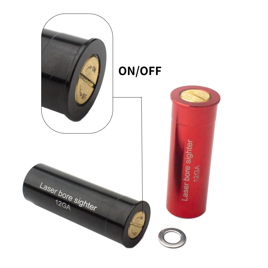 12GA Laser Boresighter ON/OFF Switch 12Gauge Laser Bore Sight Collimator