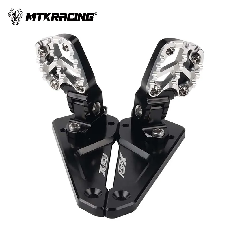 MTKRACING Aluminum Alloy Rear Pedal Foot Stand Folding Footrests Passenger Foot Pegs For HONDA XADV 750 XADV750